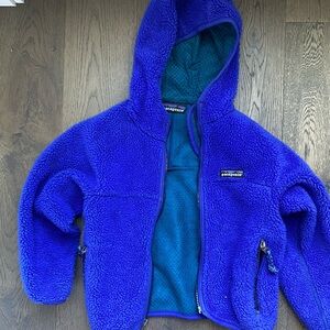 Patagonia Vintage 90s Kids Blue Fleece Jacket Size 6